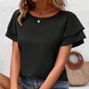NWT Casual Ruffle Sleeve Top